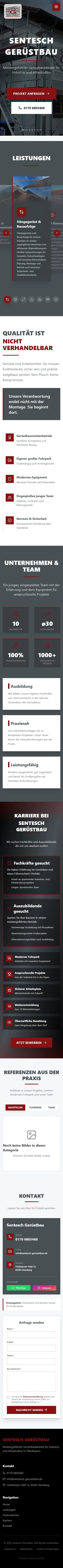 Sentesch Gerüstbau Mobil-Ansicht